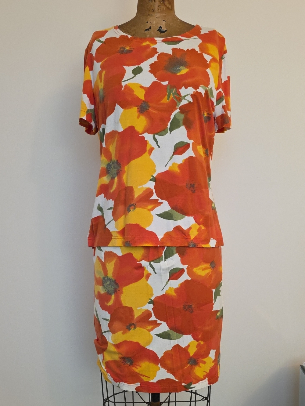 Carlisle Orange & Yellow Floral Skirt & Matching Top